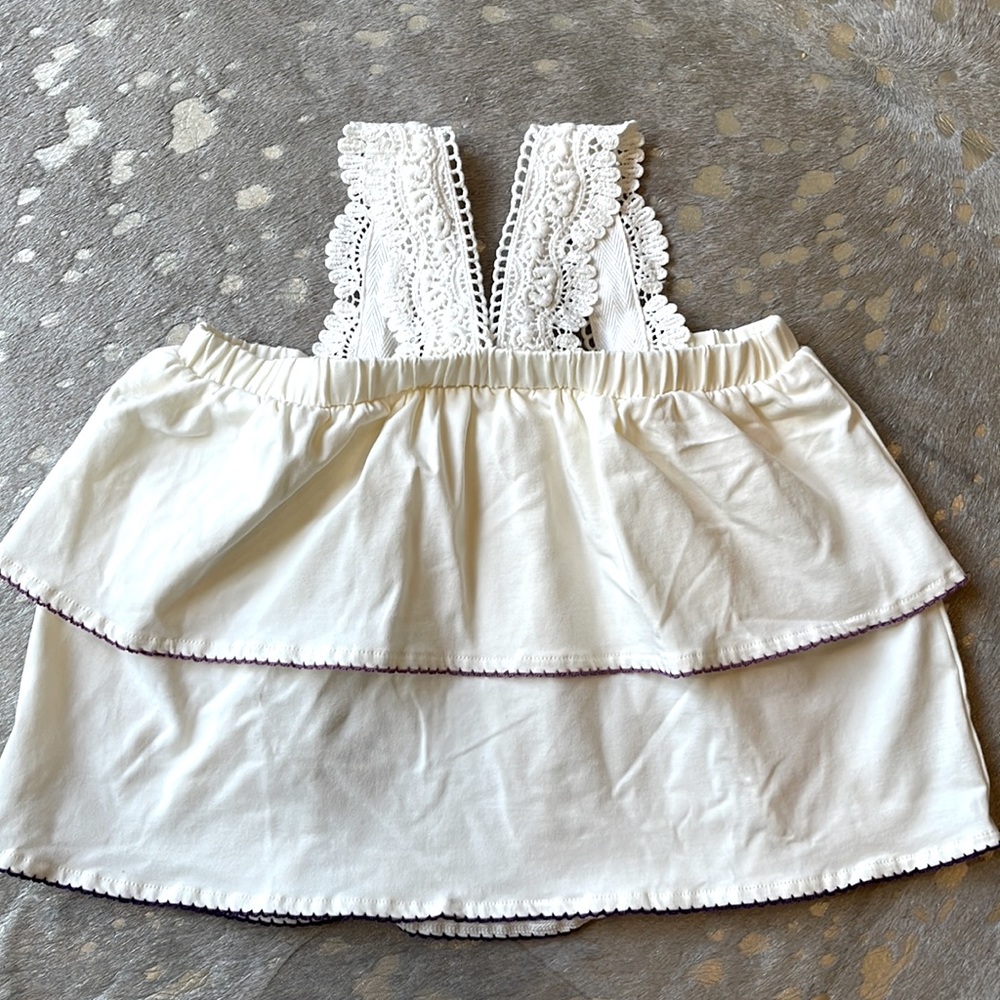 Nwt Matilda Jane cream ruffled crop top